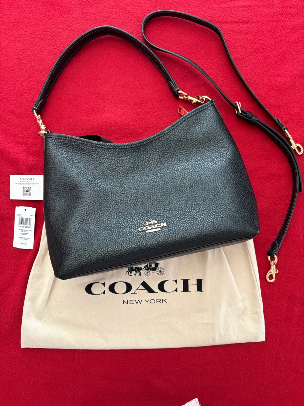 Authentic Coach Laurel Large Shoulder Bag in Black 🖤